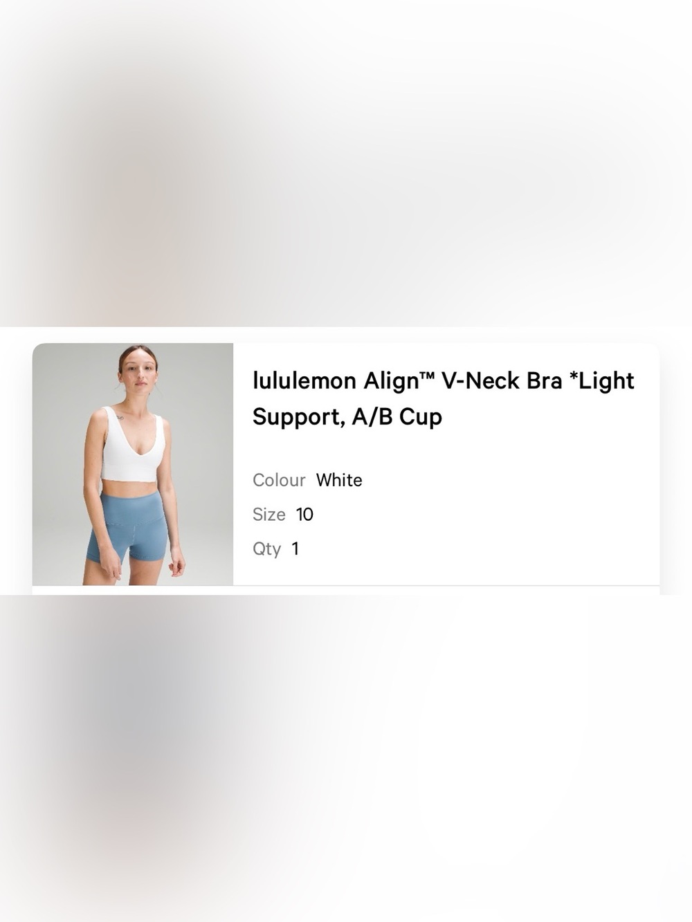 lululemon athletica White V-Neck Support Bra 🕊️